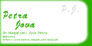 petra jova business card